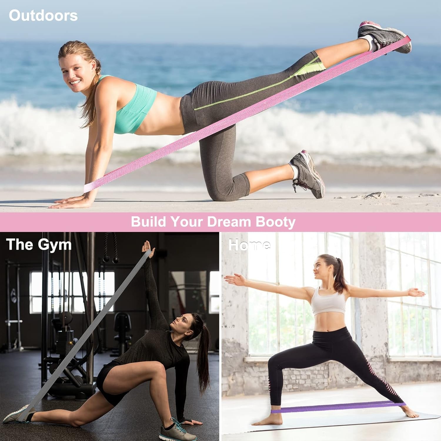 Long Resistance Bands Set with Handles