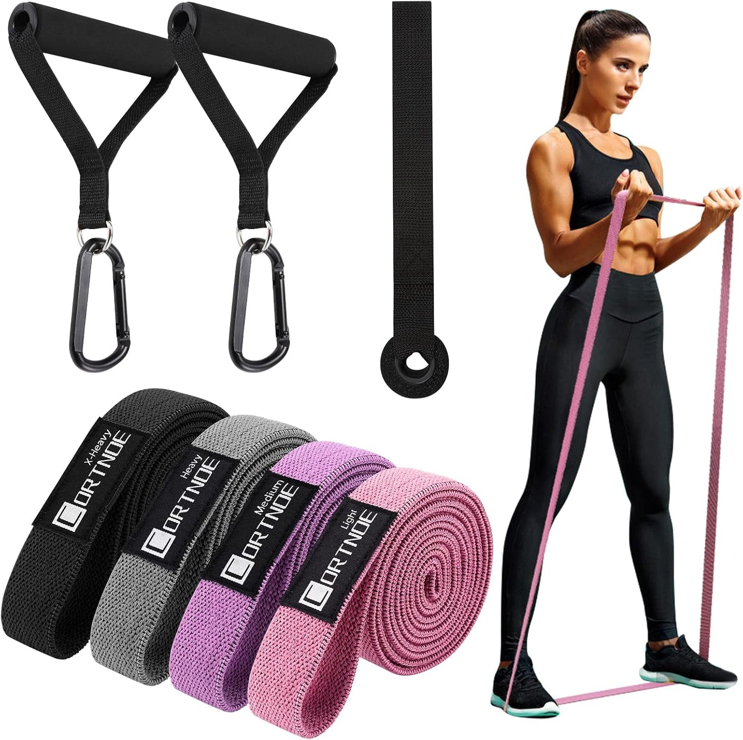 Long Resistance Bands Set with Handles