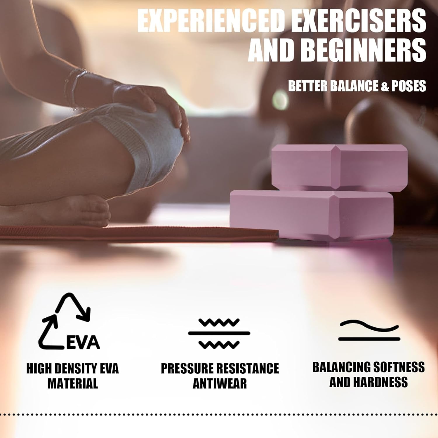 Foam Yoga Blocks Set (2 Pack)