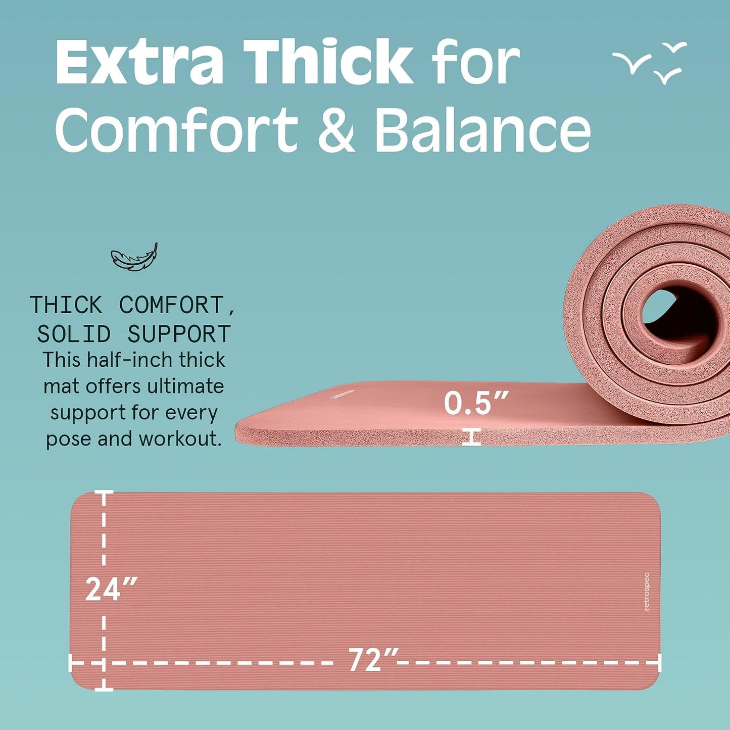 Thick Non-Slip Yoga Mat – Cushioned Training & Movement Mat