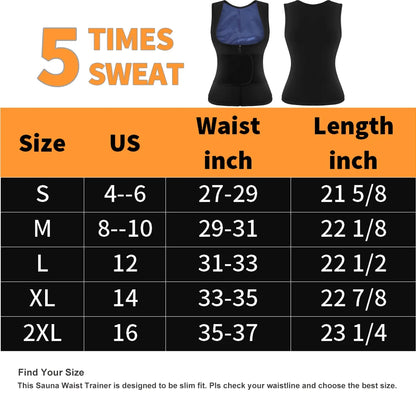 Women's Sauna Waist Trainer Vest