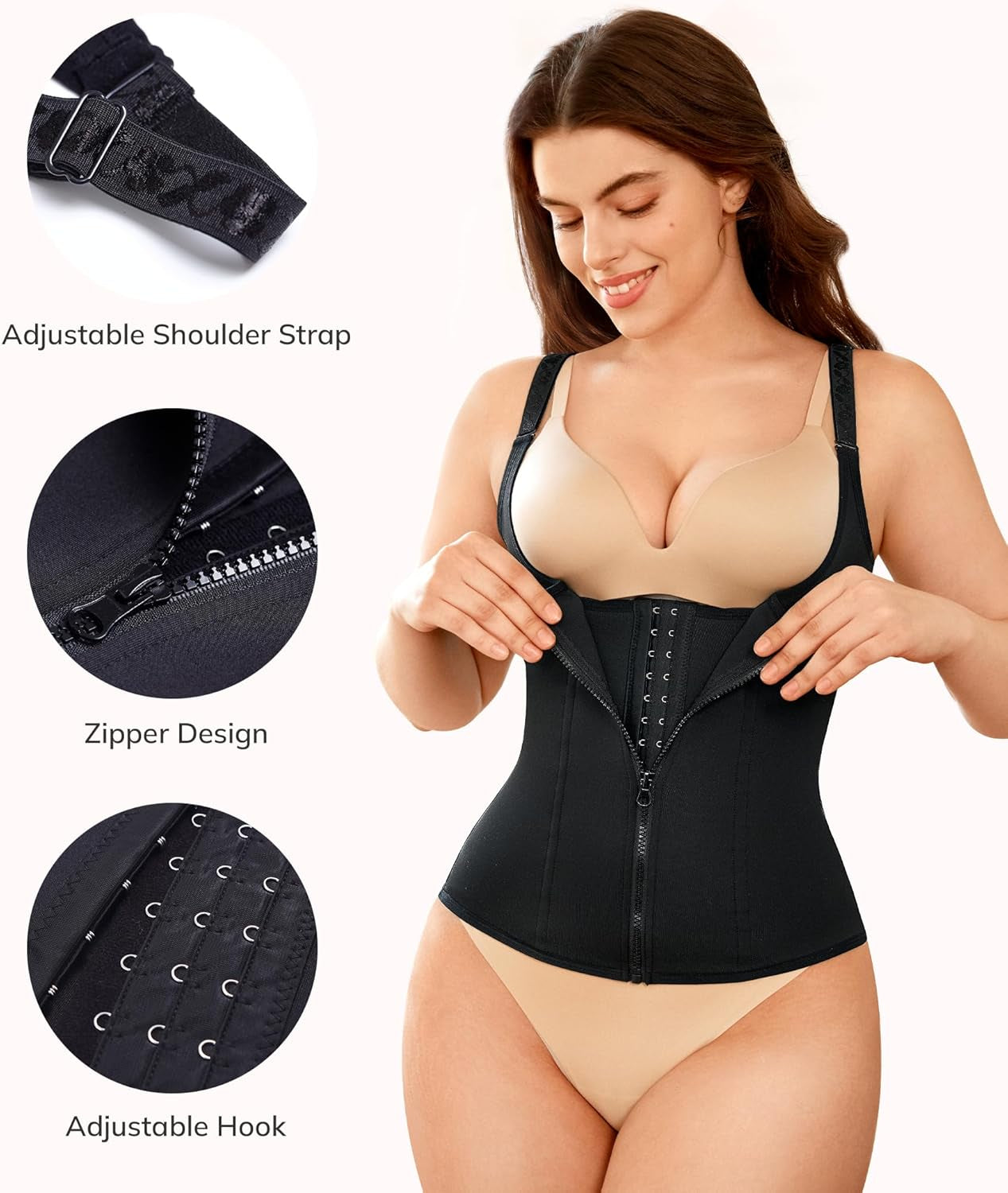 Adjustable Waist Trainer Corset – Structured Core Compression Wear