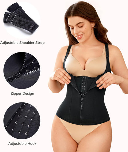 Adjustable Waist Trainer Corset – Structured Core Compression Wear
