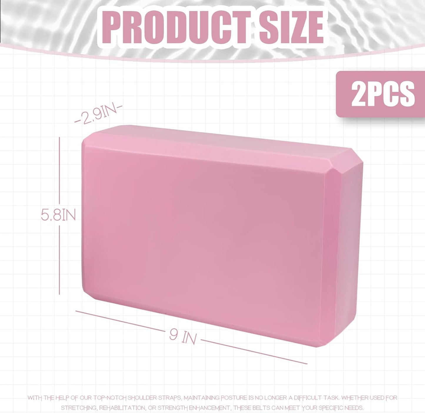 Foam Yoga Blocks Set (2 Pack)