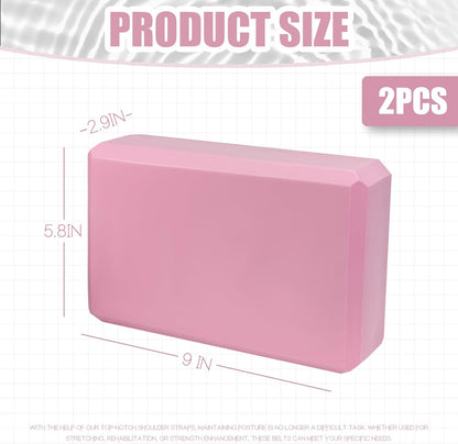 Foam Yoga Blocks Set (2 Pack)