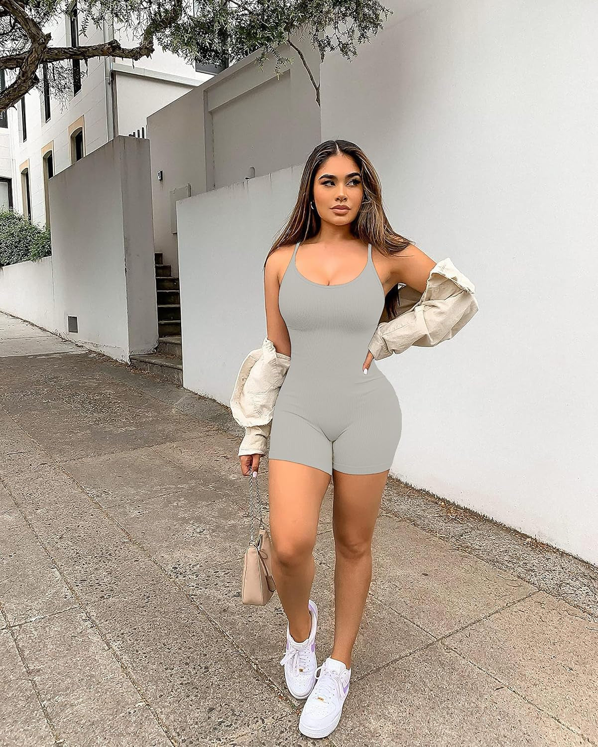 Seamless Ribbed Training Jumpsuit – One-Piece Movement Wear