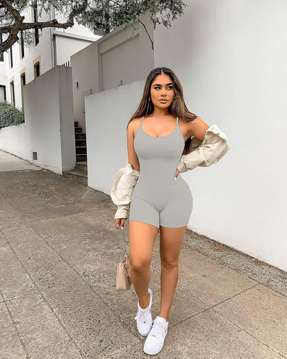 Seamless Ribbed Training Jumpsuit – One-Piece Movement Wear